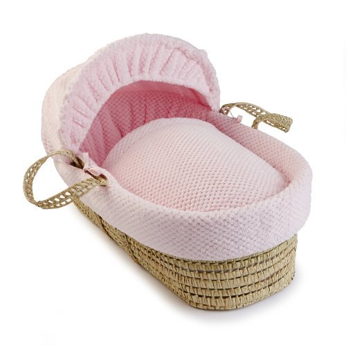 Clair de Lune Honeycomb Palm Moses Basket (Pink) by Clair de Lune