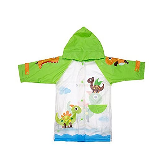 Hosim Kids Raincoat for Girls and Boys, Children's Waterproof Rainwear with Backpack Cover