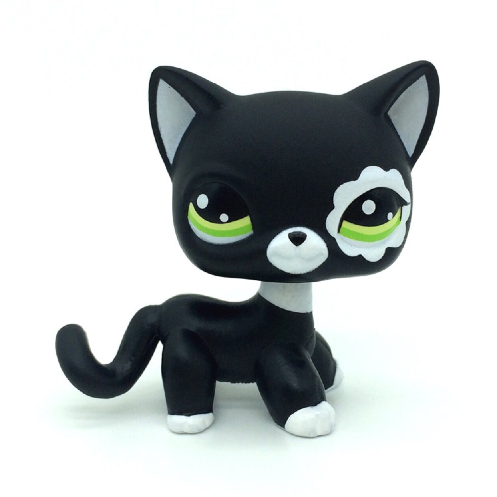 ZAD Littlest Pet Shop Rare Black Short Hair Cat Kitty Animal Figure Tpy LPS