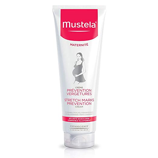 Mustela Stretch Mark Prevention Cream, for Pregnancy, with Natural Avocado Peptides, Fragrance-Free or Lightly Fragranced