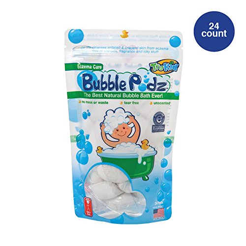 TruKid Eczema Bubble Podz, Natural Bubble Bath with Oatmeal, Aloe & Vit E., Unscented