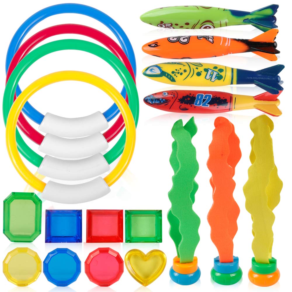 Coogam Diving Toy 19PCS Pool Accessories 