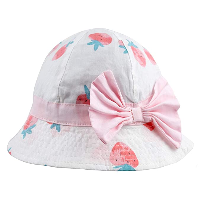 Baby Girl Sun Hat Bowknot - Bucket Hats for Infant Toddler Summer Sun Protection