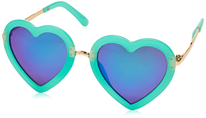 CMK Trendy Kids Kids Polarized Heart Shaped Sunglasses for Toddler Girls Age 3-10