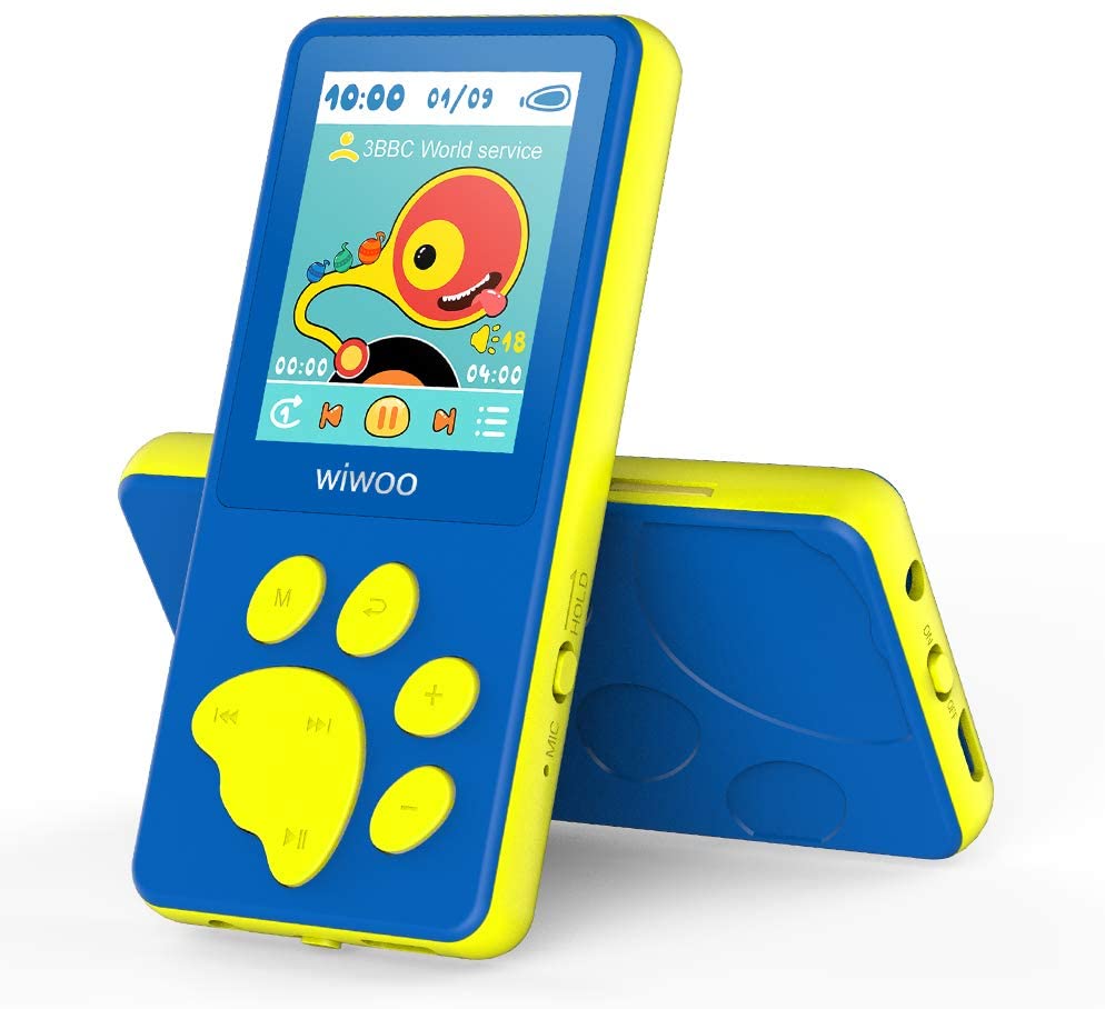 Wiwoo MP3 Player for Kids, Portable Music Player with FM Radio Video Games Sleep Timer Voice Recorder