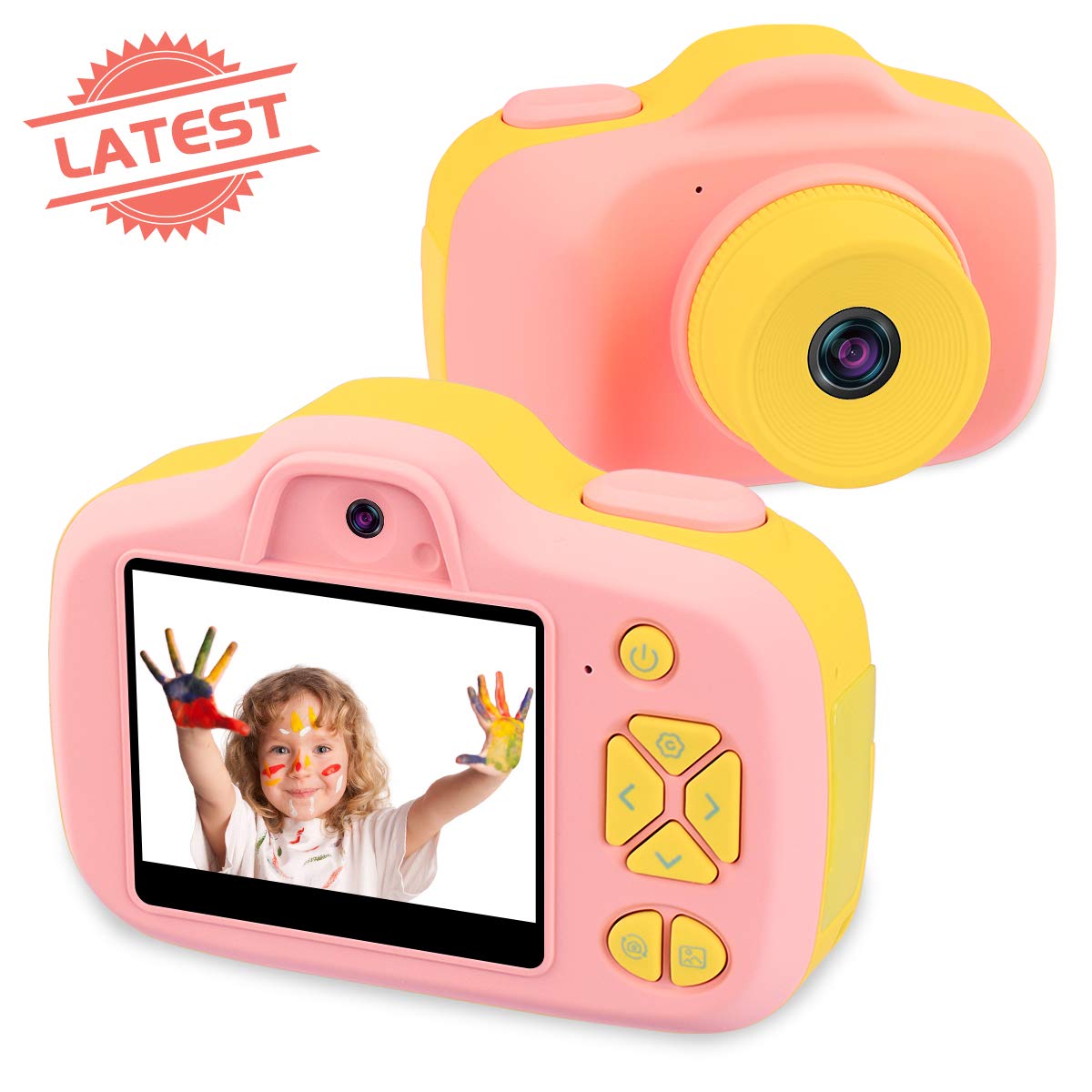 Joytrip Kids Video Camera for Girls Gifts HD 2.3 Inches Screen 8.0MP Kids Digital Cameras Shockproof Children Selfie Toy Camera Anti-Fall Mini Child Camcorder