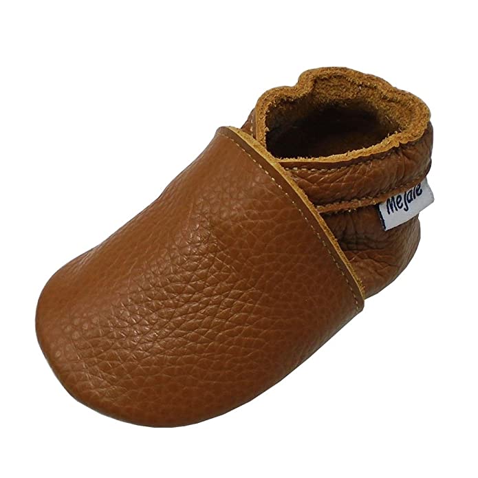 Mejale Baby Infant Toddler Shoes Slip-on Soft Sole Leather Moccasins Pre-Walkers