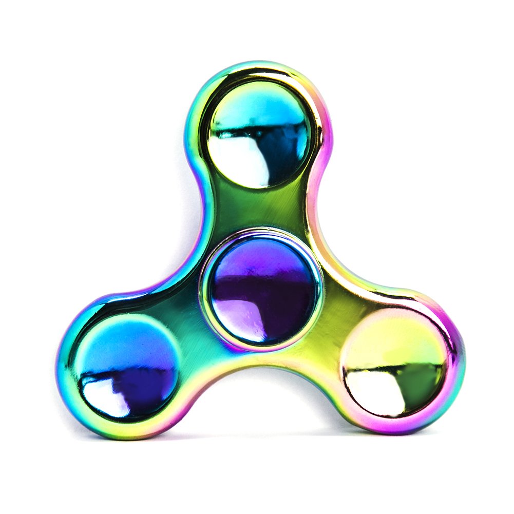 MAGTIMES Rainbow Anti-Anxiety Fidget Spinner [Metal Fidget Spinner] Figit Hand Toy for Relieving Boredom ADHD, Anxiety