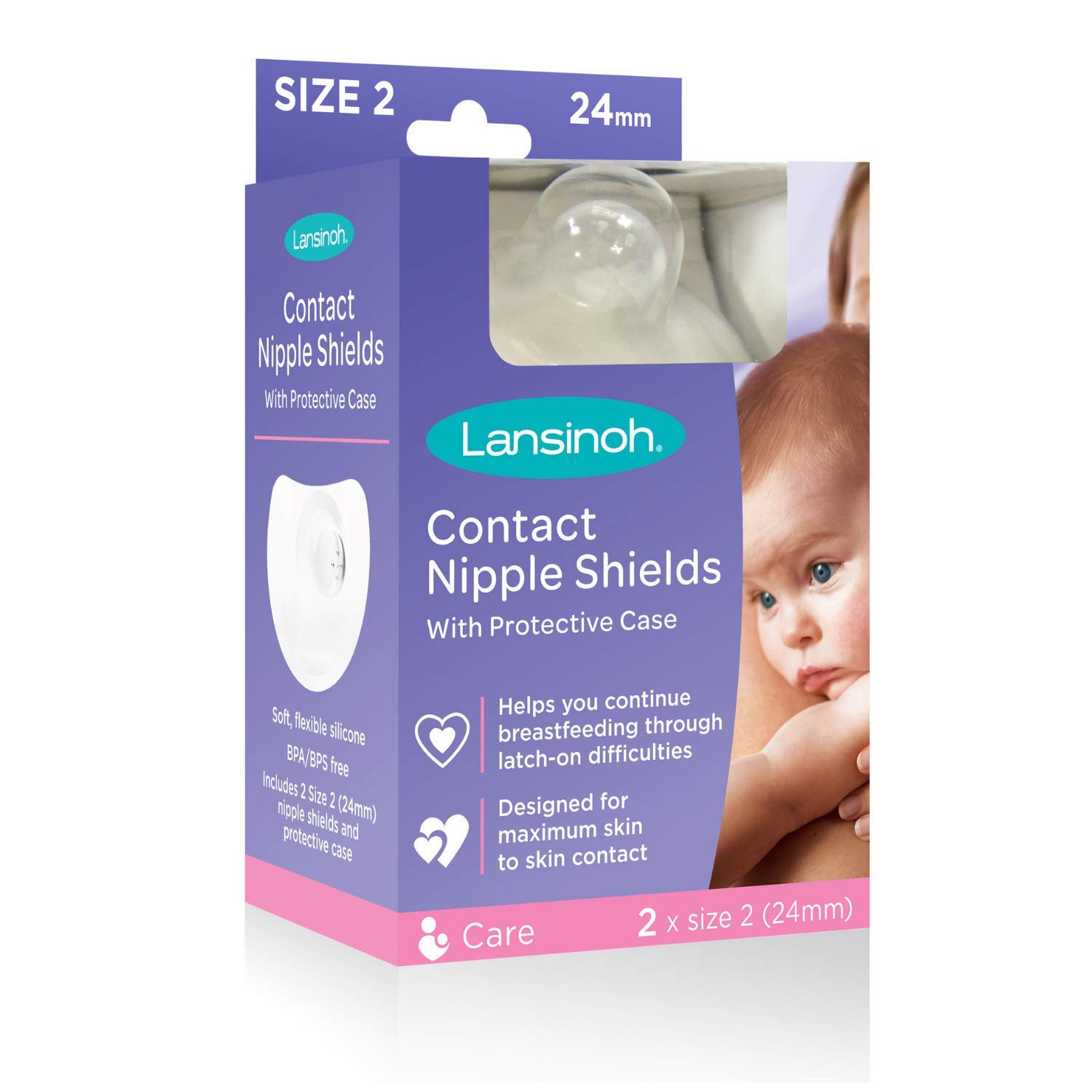 Lansinoh Contact Nipple Shield with Carrying Case
