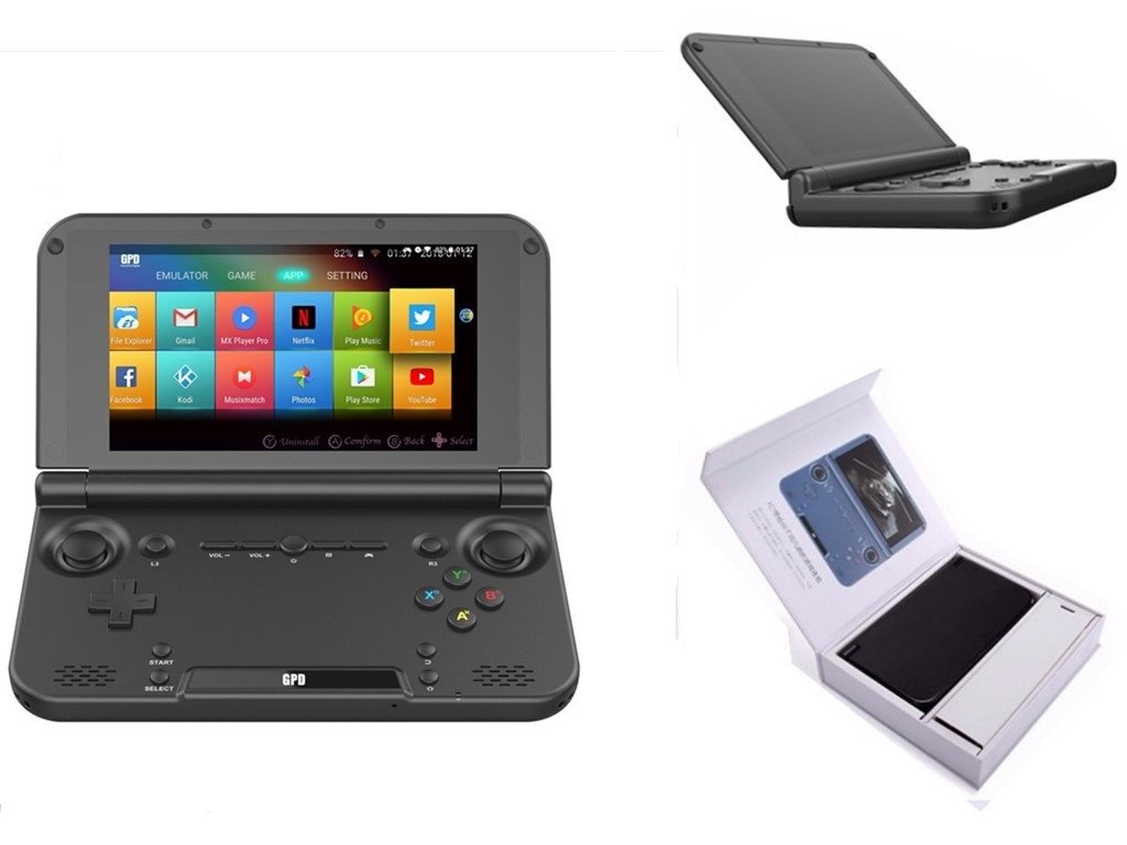 GPD XD Plus [2019 Update] Foldable Handheld Game Consoles 5" Touchscreen, Android 7.0 Fast Mediatek MT8176 Hexa-core 2.1GHz CPU, 4GB RAM/32GB ROM, 6000mAh Li-ion Battery