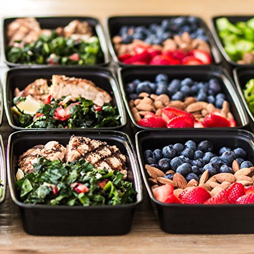 Meal Prep Containers 1 Compartment - Plastic Food Containers for Meal Prepping - Lunch Containers Food Prep Containers