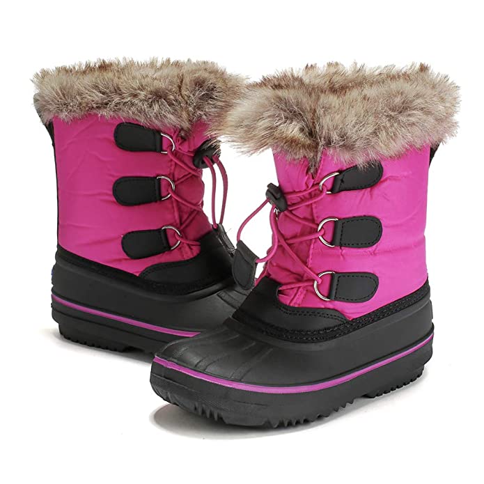 DRKA Toddler Snow Boots for Kids Boy Girls