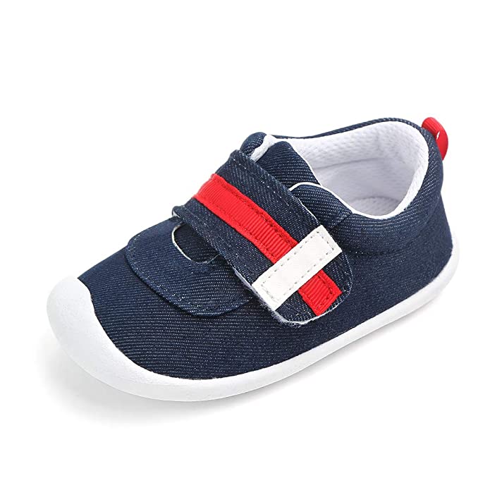 Kuner Baby Boys and Girls Cotton Rubber Sloe Outdoor Sneaker First Walkers Shoes