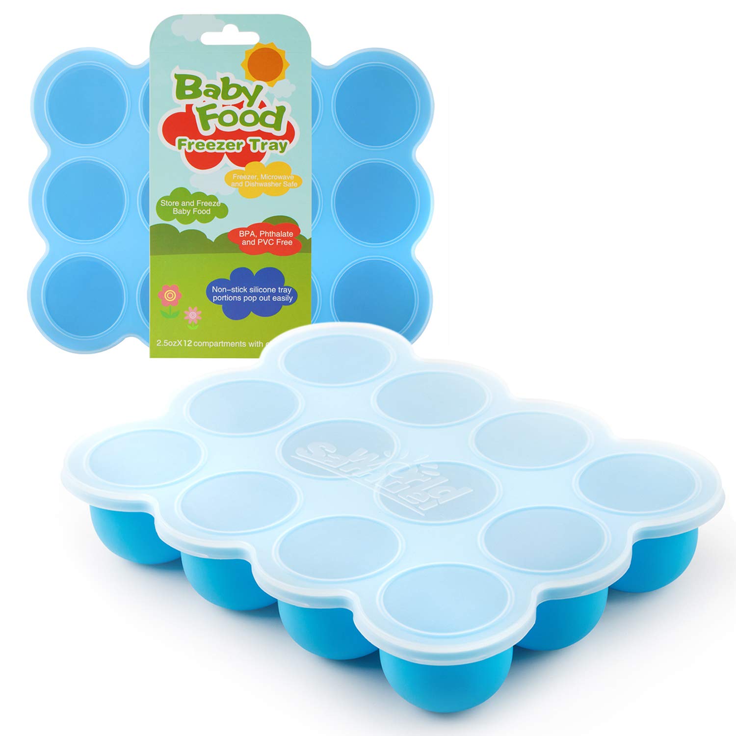 Samuelworld Baby Food Storage Container, 12 Portions Freezer Tray