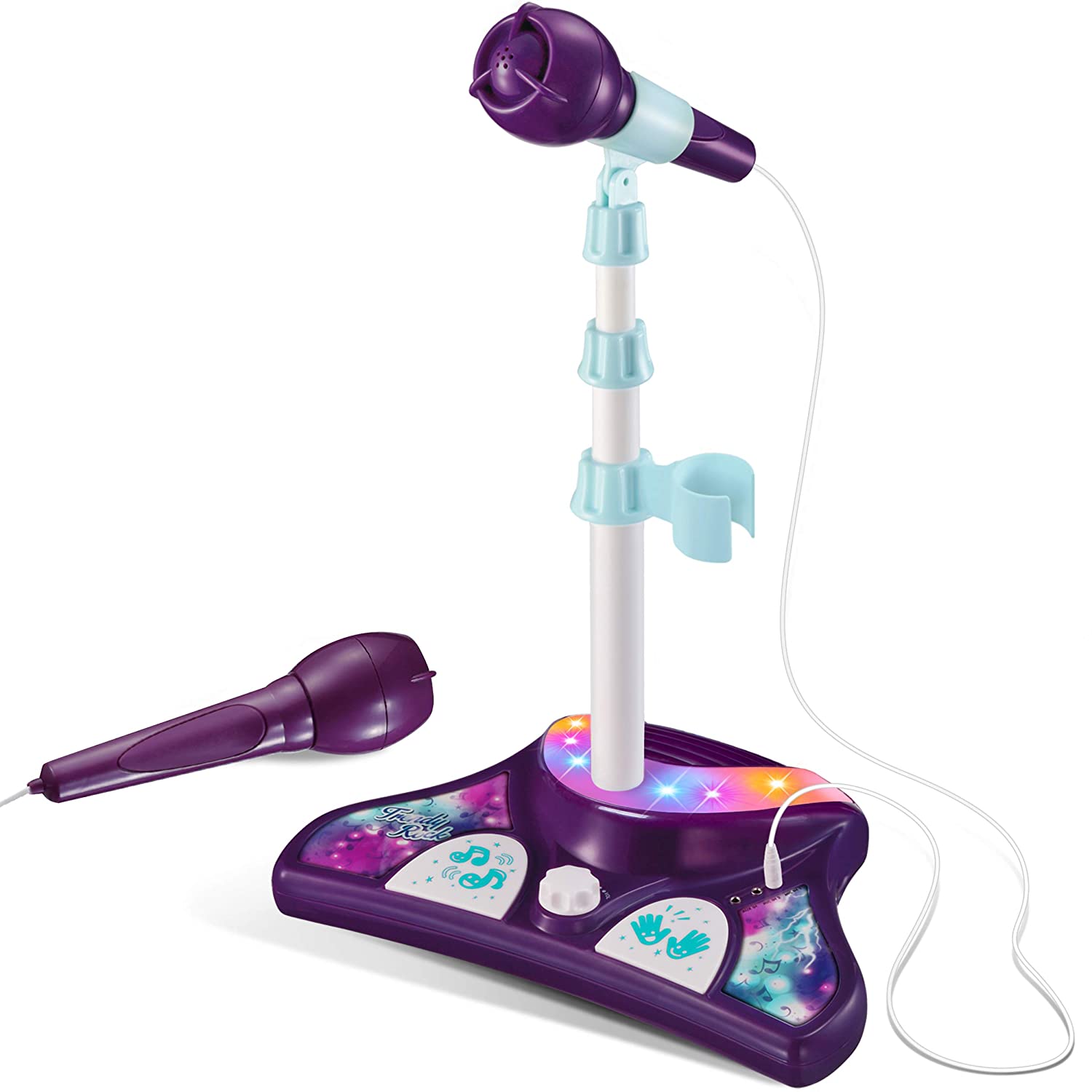 L P Kids Karaoke Machine with 2 Microphones and Adjustable Stand