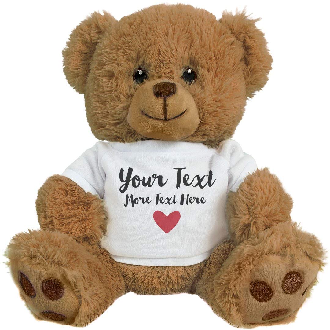 Romantic Custom Teddy Bear Gift: 8 Inch Teddy Bear Stuffed Animal