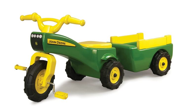 TOMY John Deere Pedal Tractor And Wagon