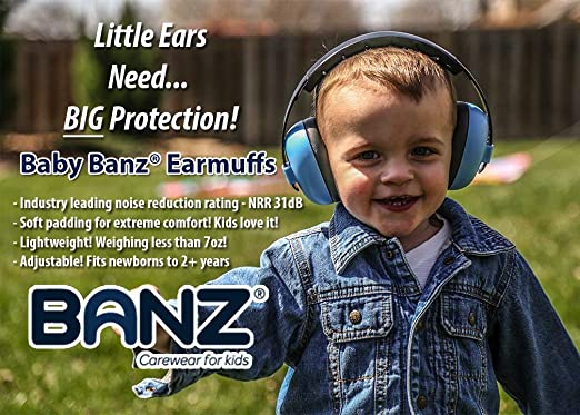 Baby Banz Earmuffs Ear Protection – The Original Infant & Toddler Hearing Headphones – The Best Design for Ages 0-2 Years – Industry Leading Noise Reduction Rating