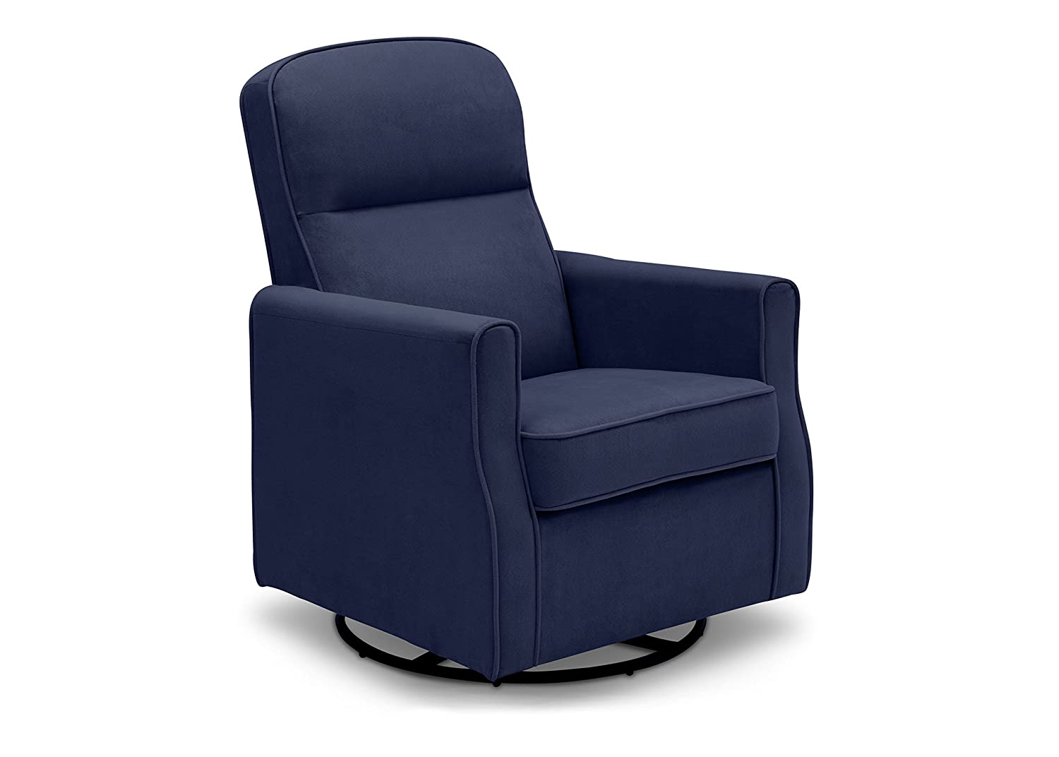 Delta Children Clair Slim Nursery Glider Swivel Rocker Chair, Navy