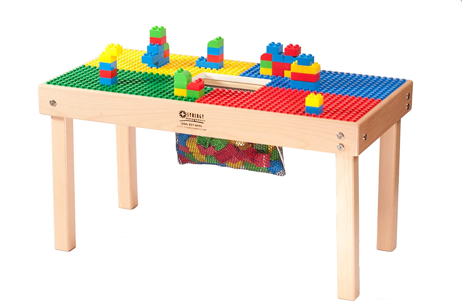 Heavy Duty Duplo Compatible Table with Built-in Lego Storage