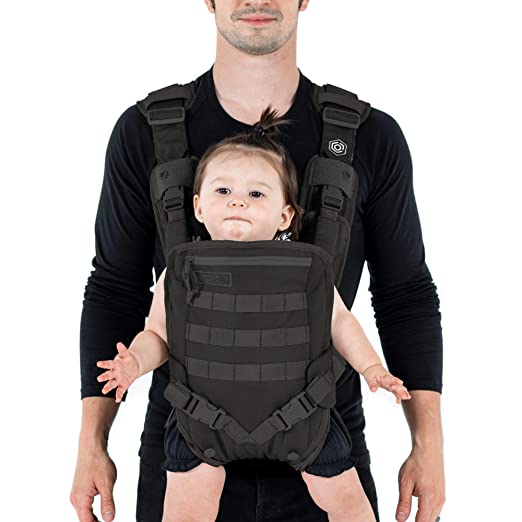 Men's Baby Carrier - Front -for Dads - by Mission Critical - Black