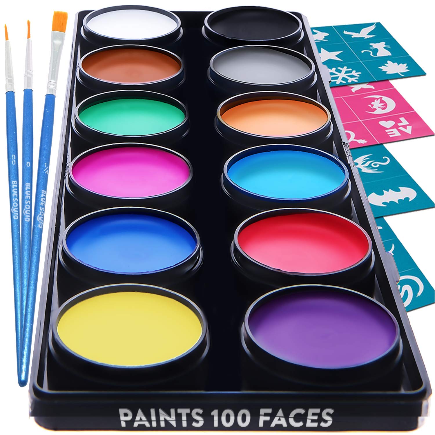 Blue Squid Face Paint Kit for Kids