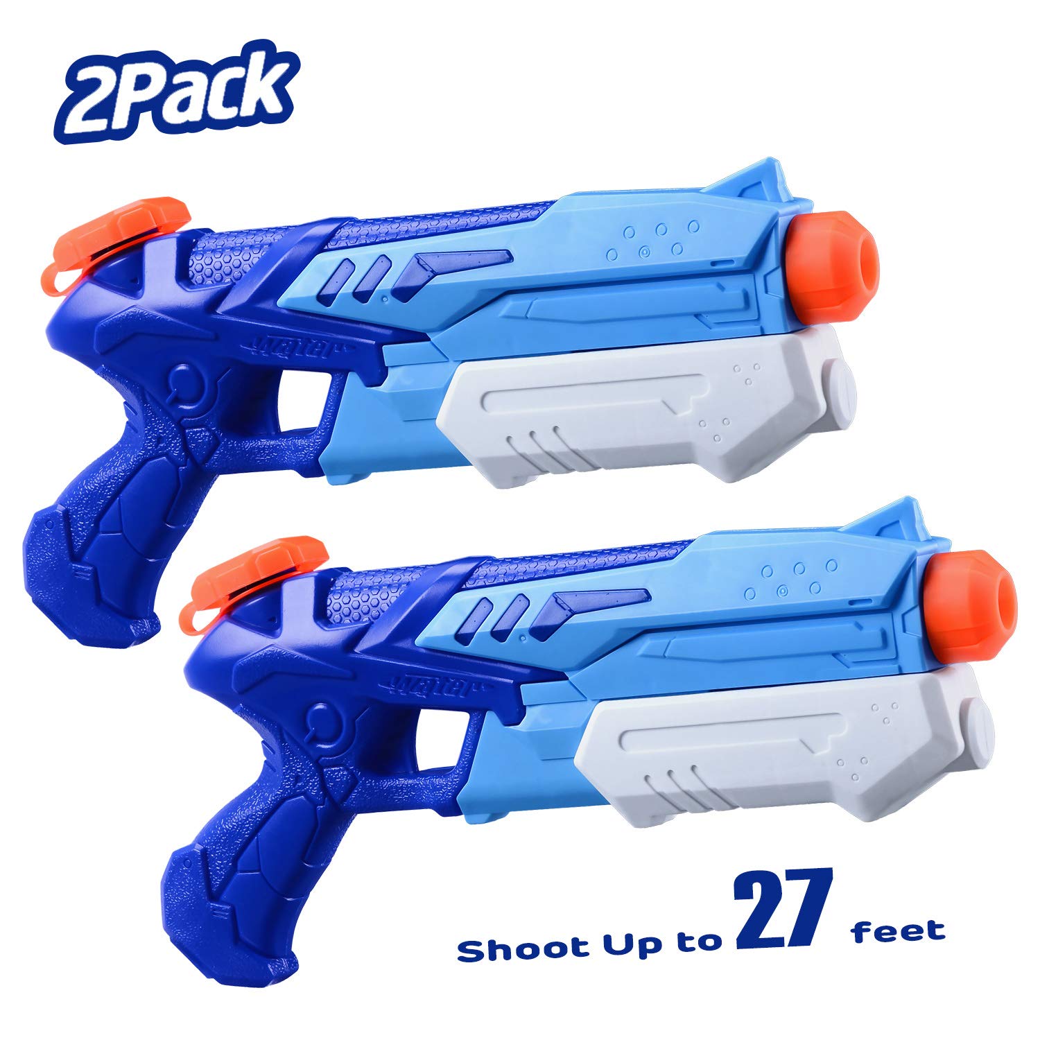 HITOP Water Guns for Kids 2 Pack Super Soaker Water Blaster Squirt Guns 300CC Toy Summer Swimming Pool Beach Sand Outdoor Water Fighting Play Toys Gifts for Boys Girls Children