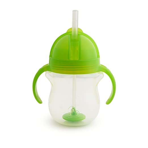 Munchkin Click Lock Weighted Straw Cup, 7 Ounce, Green