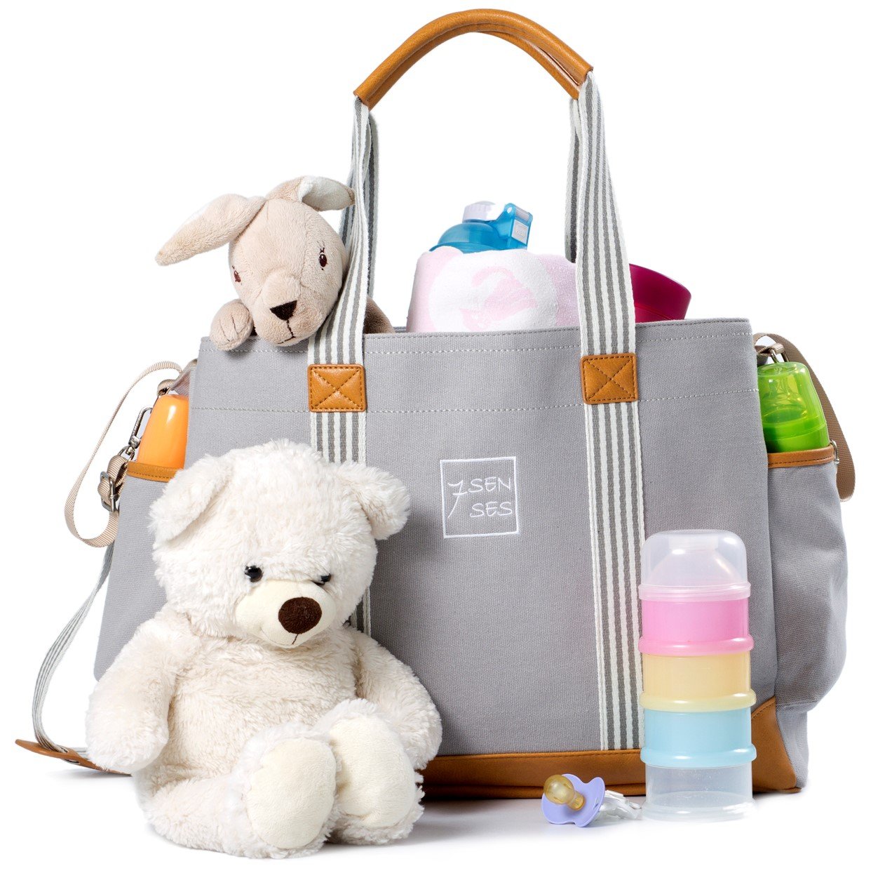 Diaper Bag for Girls and Boys - Large Capacity Baby Bag - Best Baby Shower Gift by 7Senses