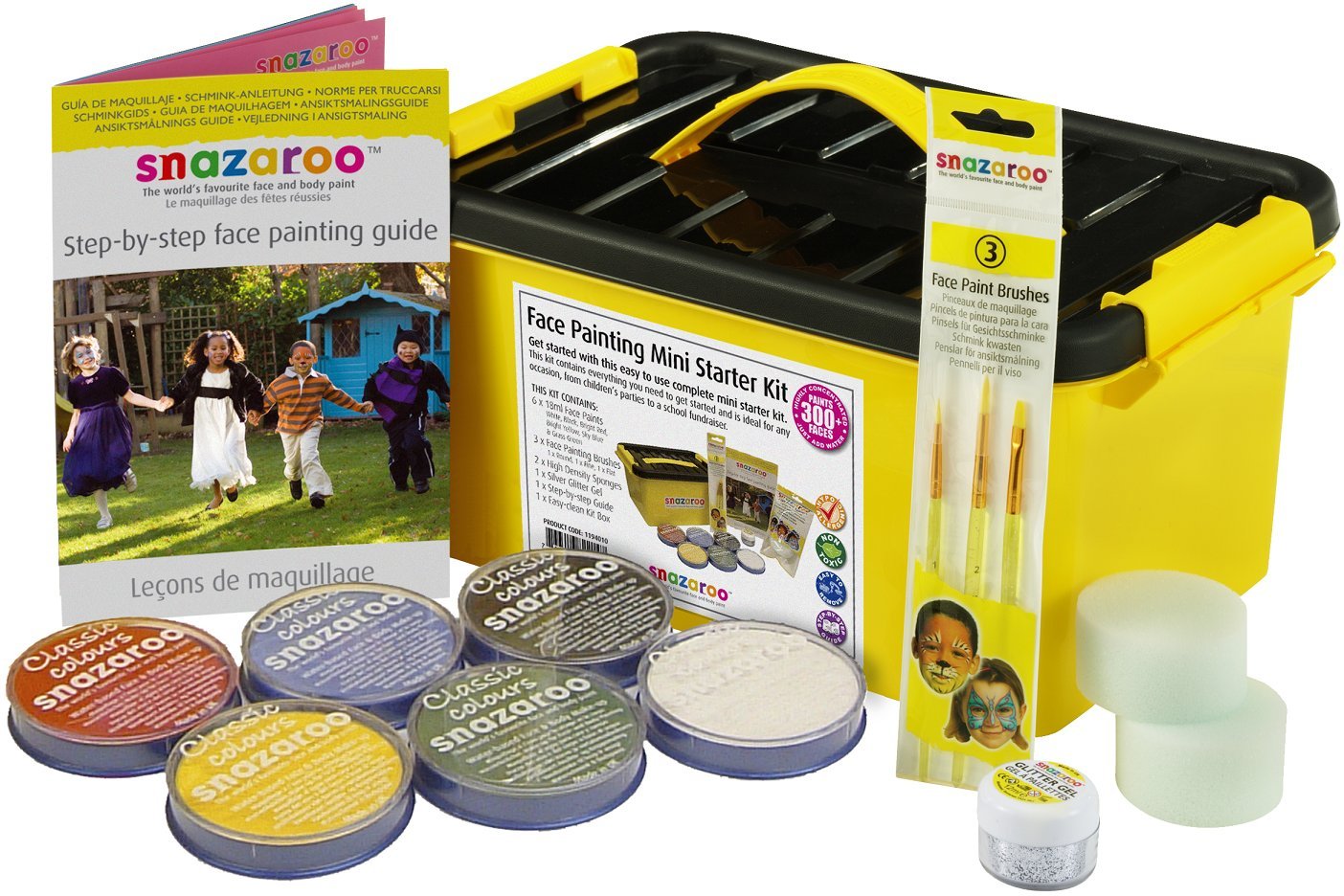 Snazaroo Mini Starter Kit Face and Body Paint, Multicolor