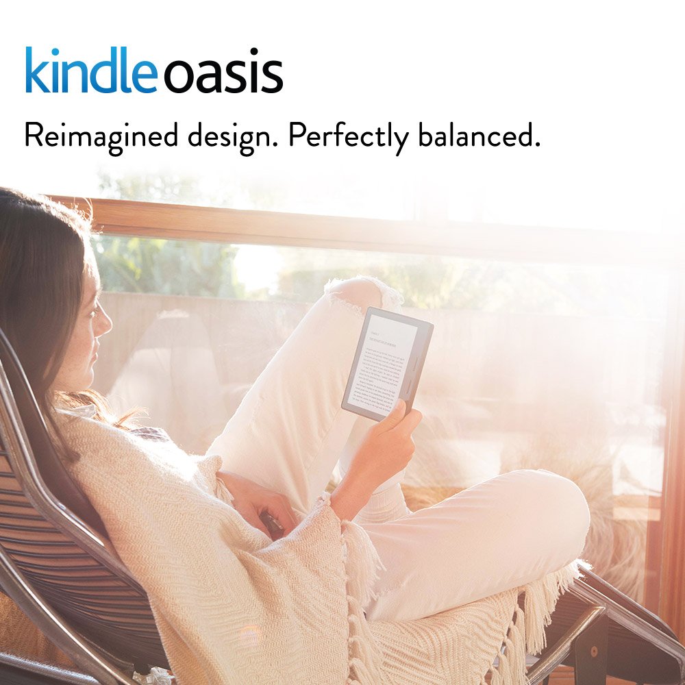Kindle Oasis E-reader with Leather Charging Cover - Black, 6" High-Resolution Display (300 ppi), Wi-Fi, Built-In Audible