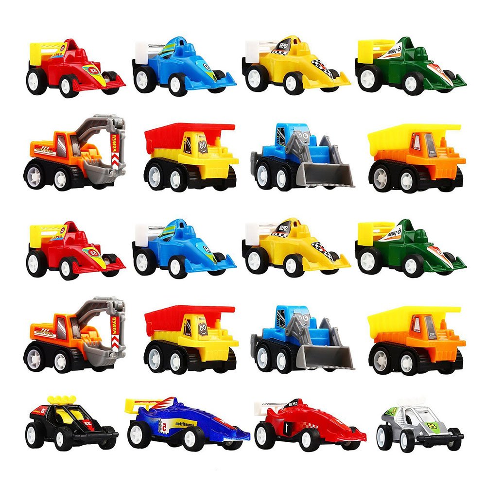 DIMY Toys for 3 4 5 Year Old Boys, Mini Pull Back Vehicles 20 Pack Play Set Toys Cars for Kids Boys