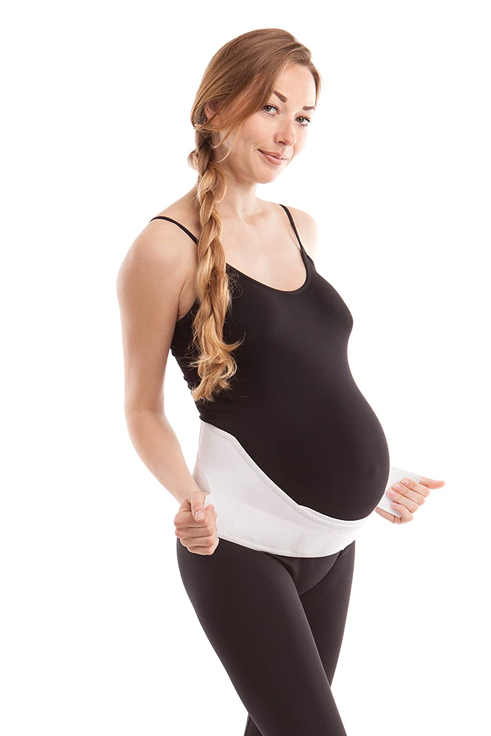 GABRIALLA Elastic Maternity Belt, BEST Medium Strength Pregnancy Support - Made in USA