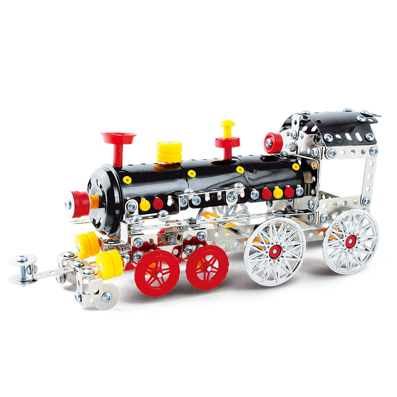 DIY Metal Model Building Kit Build and Play Toy Set STEM Learning Sets Erector Sets Kids Toys (Locomotive)