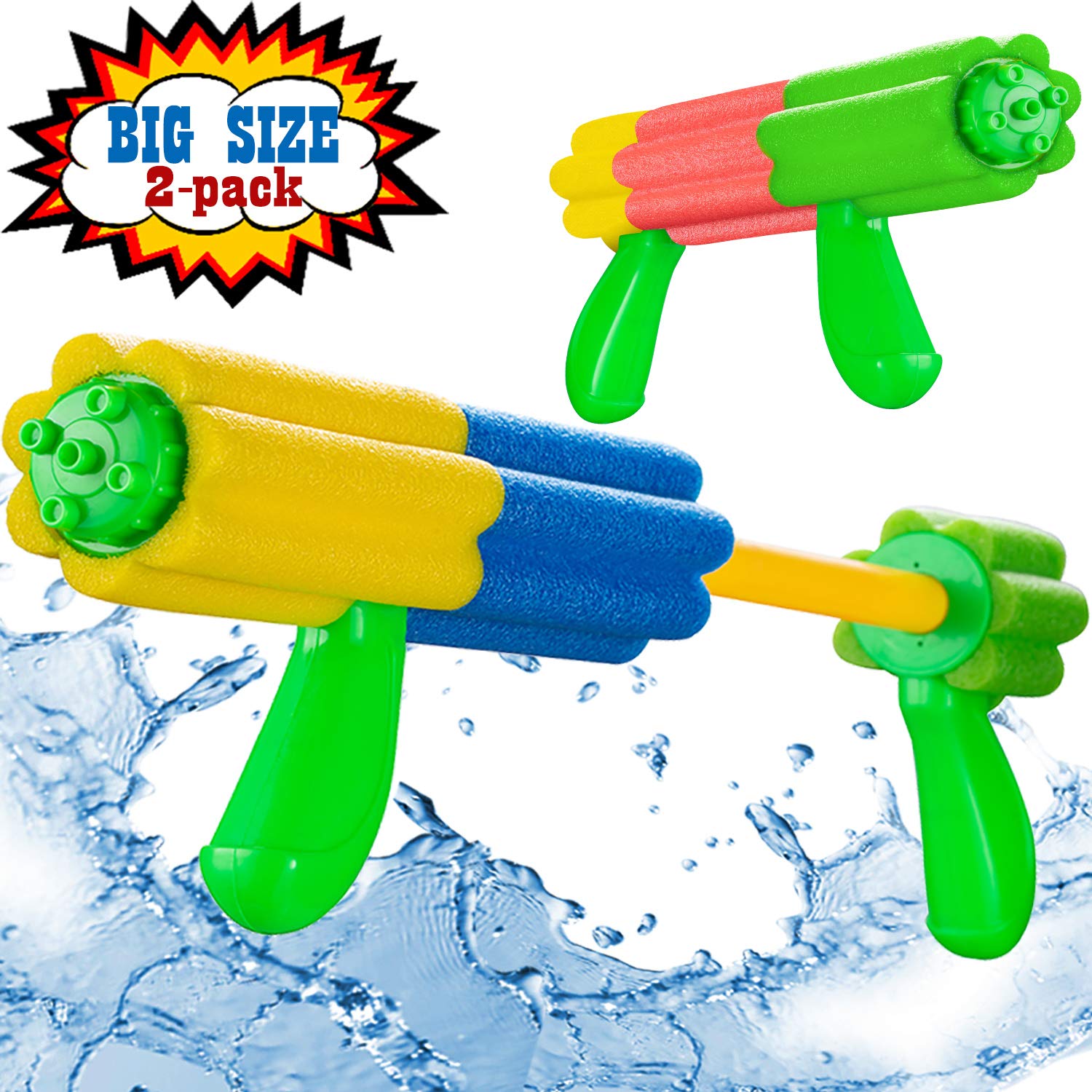 Aouker Water Blaster Gun Foam Soaker Water Pump Shooter, Light Weight Swimming Pool Beach Water Fighting Toys