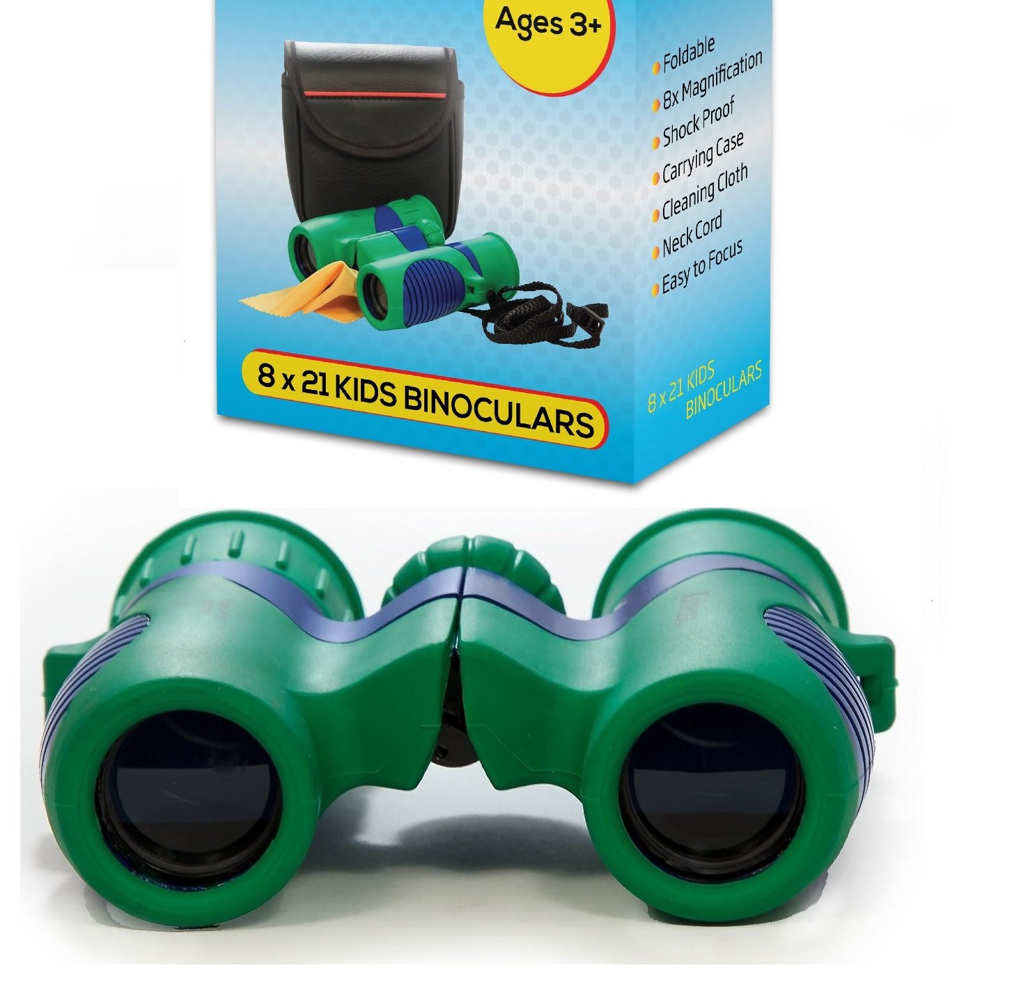 Kidwinz Original Compact 8x21 Kids Binoculars Set