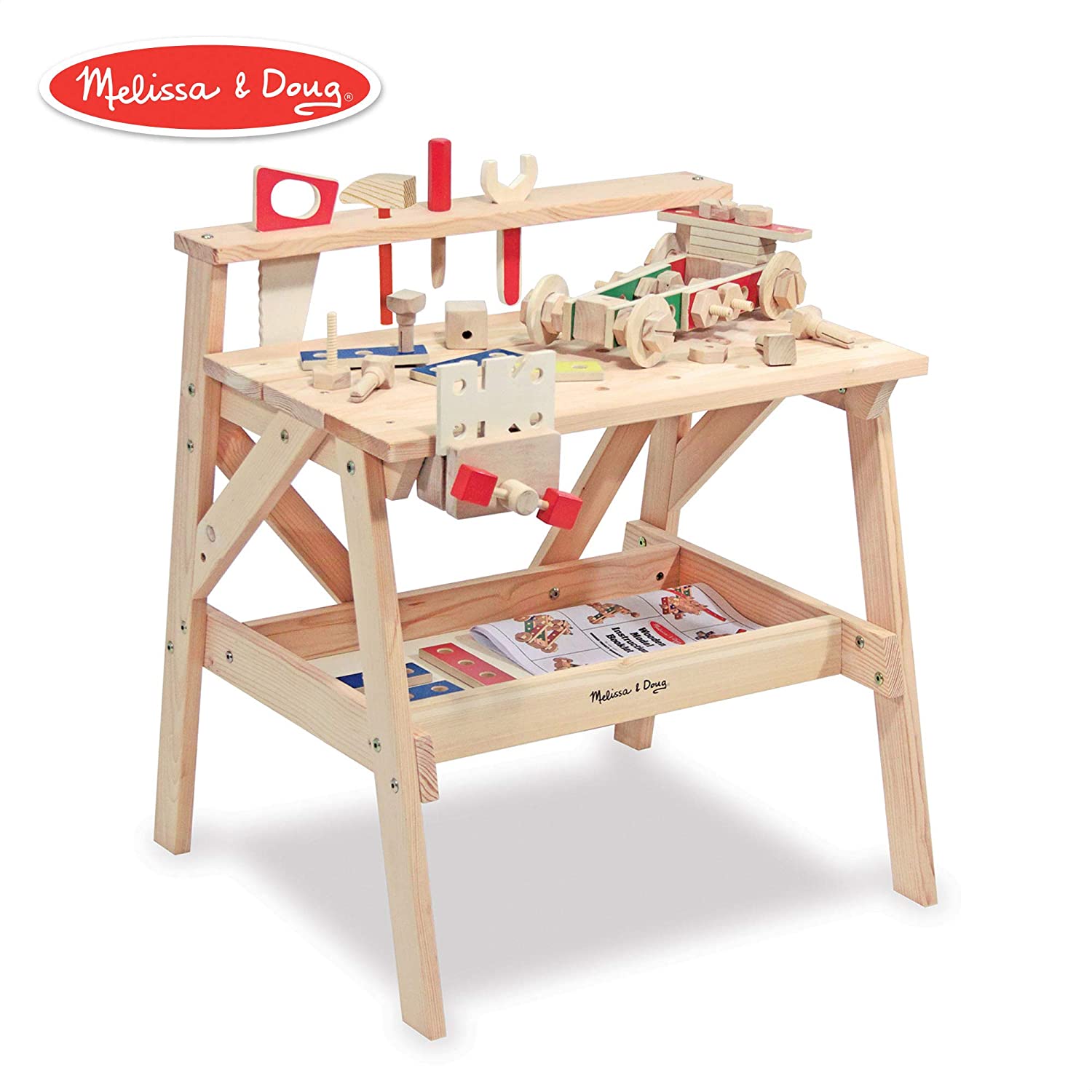 Melissa & Doug Wooden Project Solid Wood Workbench