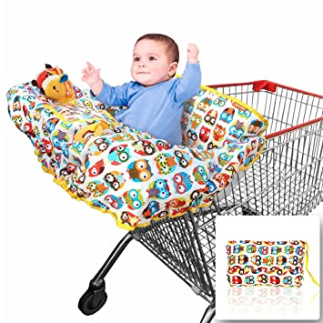 Croc n frog 2-in-1 Shopping Cart Cover | High Chair Cover for Baby | Large