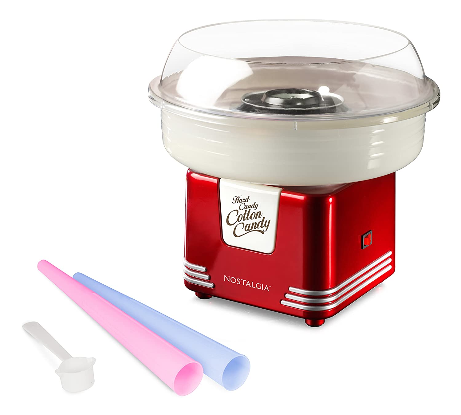 Nostalgia PCM405RETRORED Retro Series Hard & Sugar-Free Cotton Candy Maker