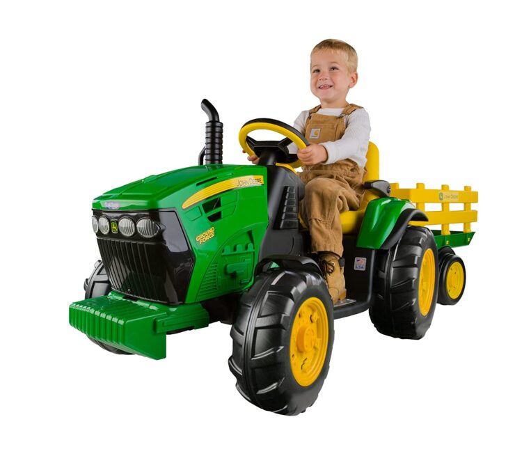 Peg Perego John Deere Ground Force Tractor with Trailer