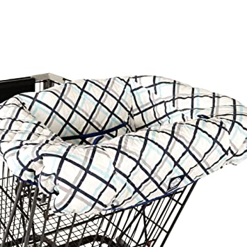 Balboa Baby Shopping Cart & High Chair Cover - Navy Plaid