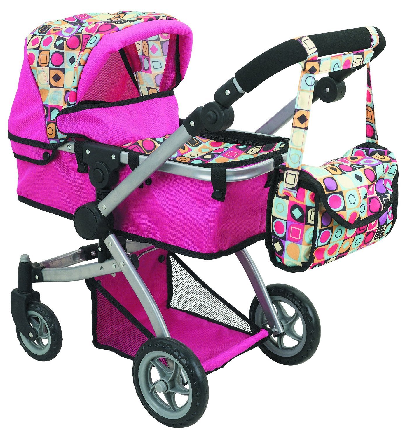 Doll Strollers Pro Deluxe Doll Stroller with Swiveling Wheels