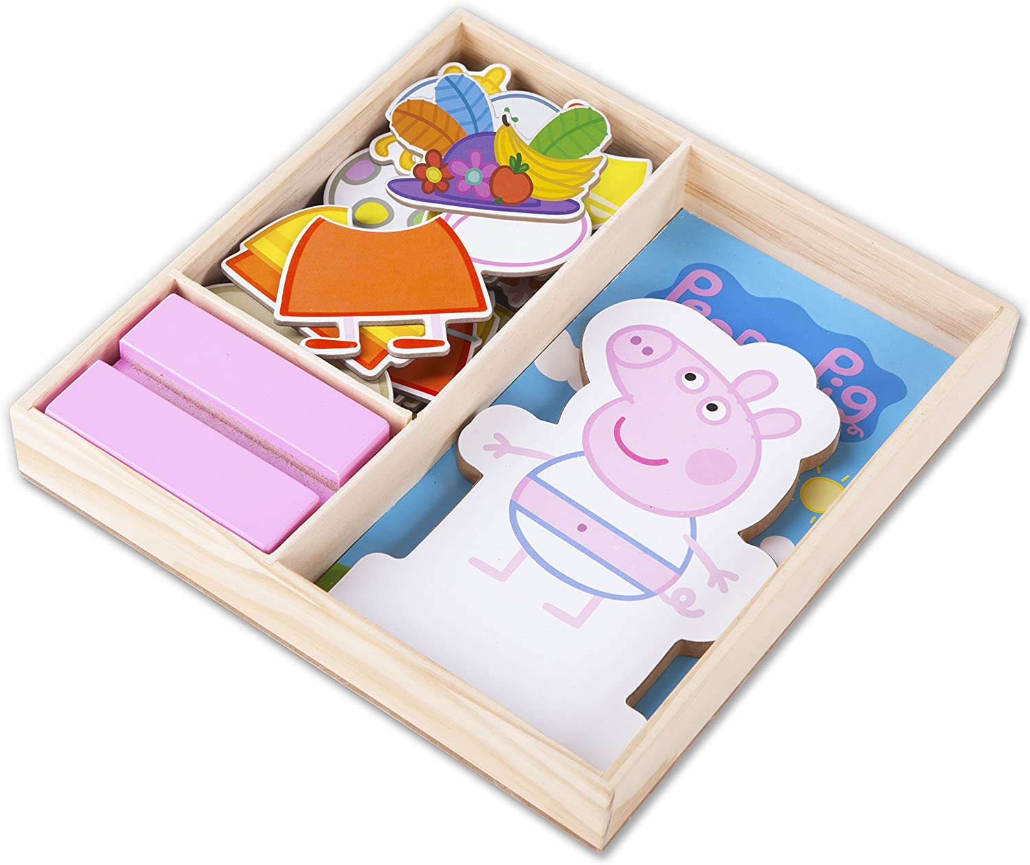 Peppa Pig Magnetic Wood Dress Up Puzzle