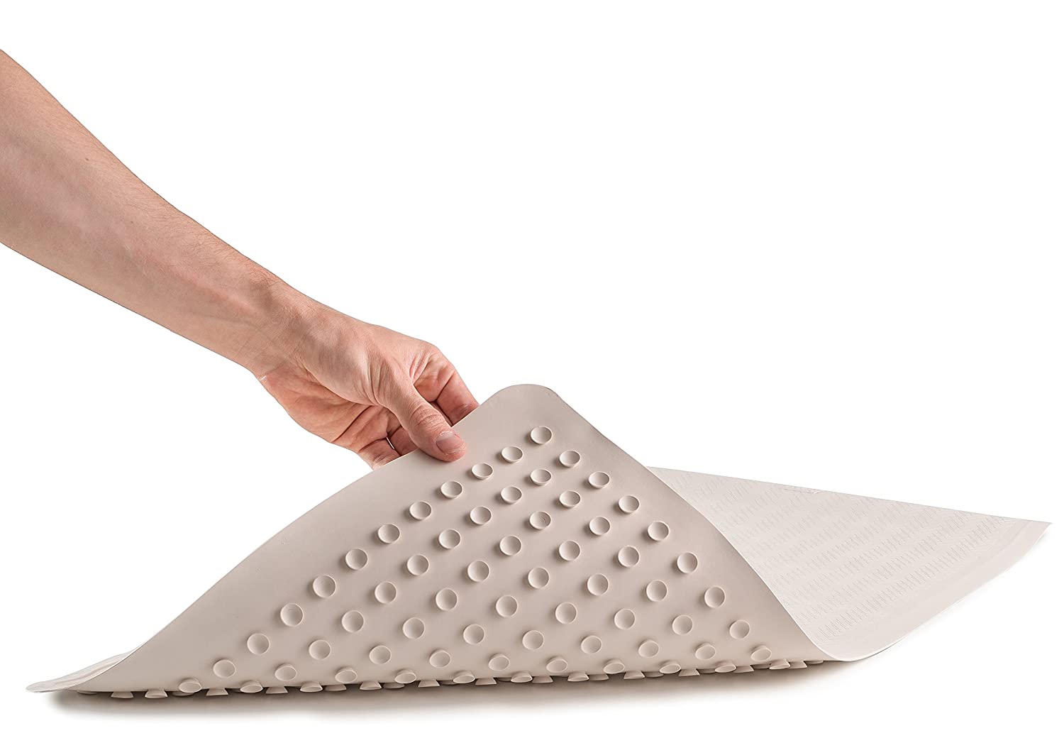 Epica Anti-Slip Machine Washable Anti-Bacterial Bath Mat 16" x 28" Natural Rubber