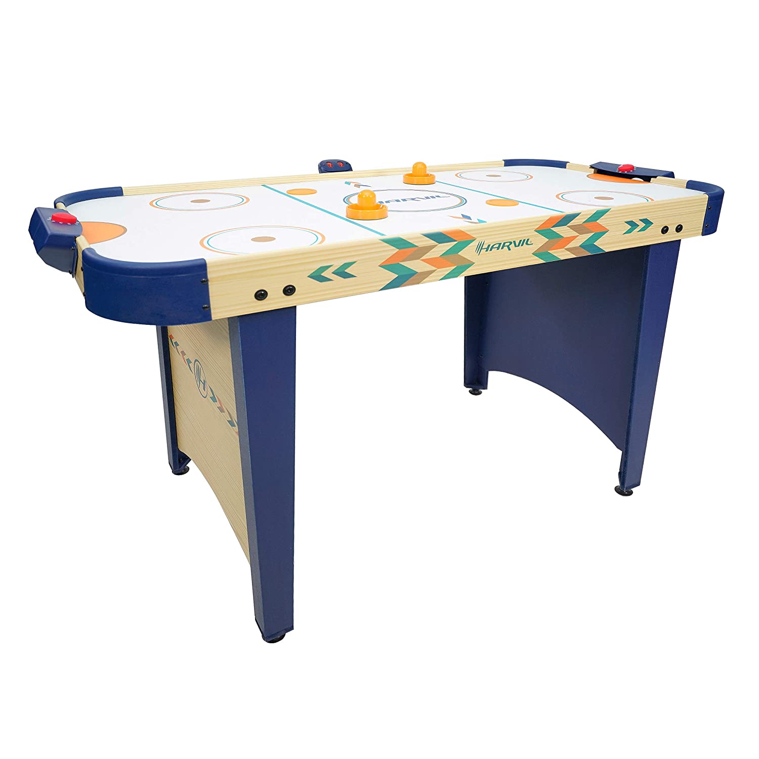 Harvil 4 Foot Air Hockey Game Table for Kids and Adults with Electronic Scorer, Free Pushers and Pucks