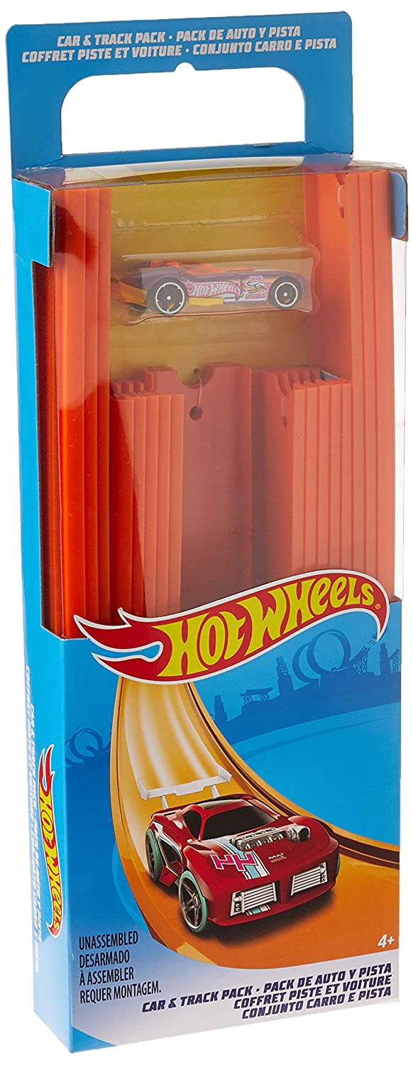 Hot Wheels Track Builder Straight Track with Car