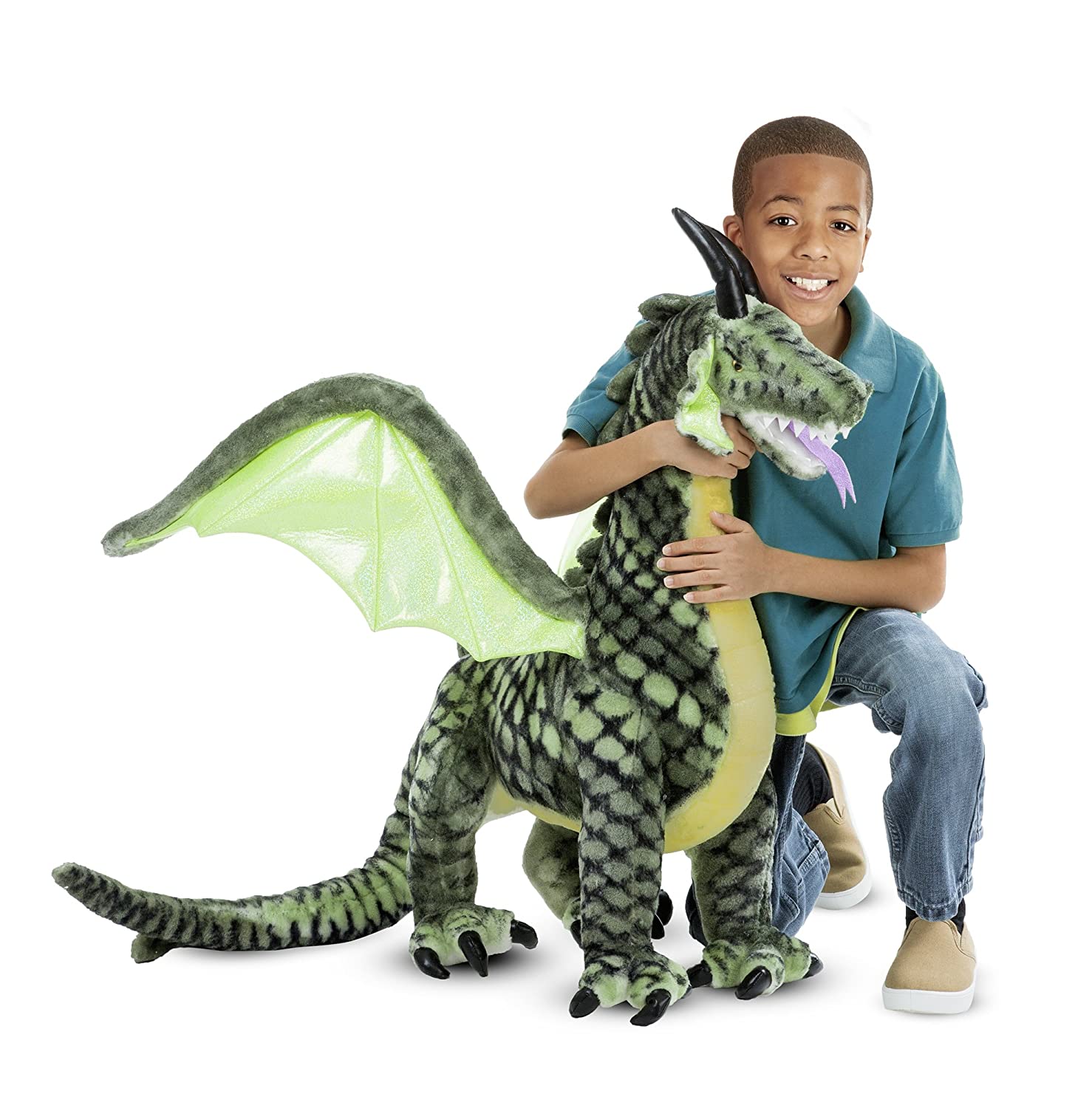 Melissa & Doug Winged Dragon-Plush Animal, 36 x 40.5 x 16"