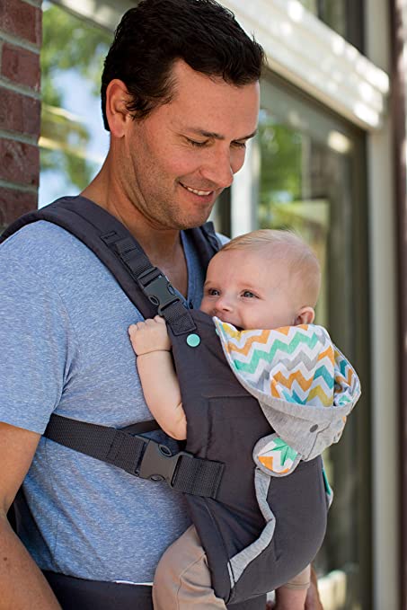 Infantino Cuddle Up Ergonomic Hoodie Baby Carrier, Grey