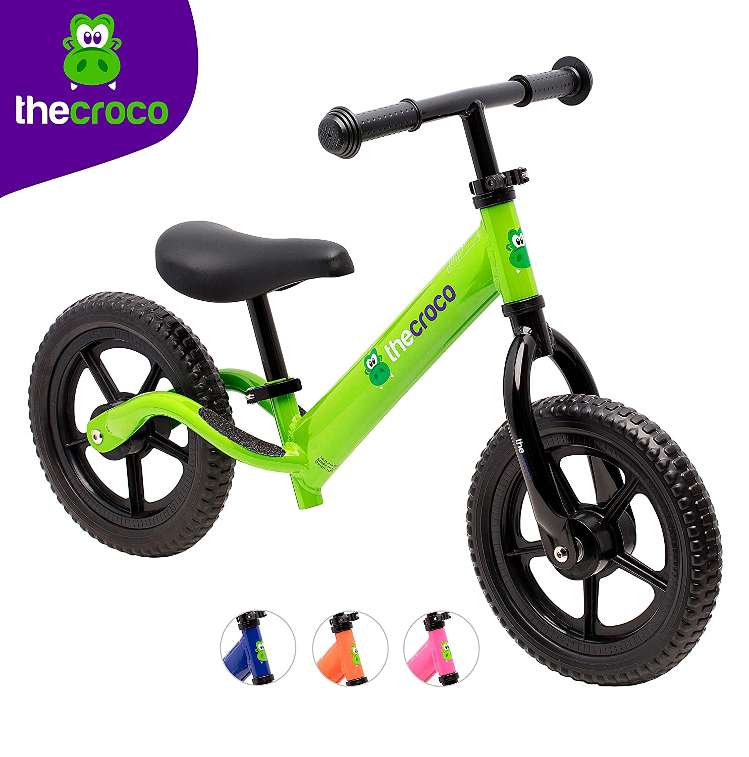 TheCroco Aluminum Lightweight Balance Bike for Toddlers and Kids