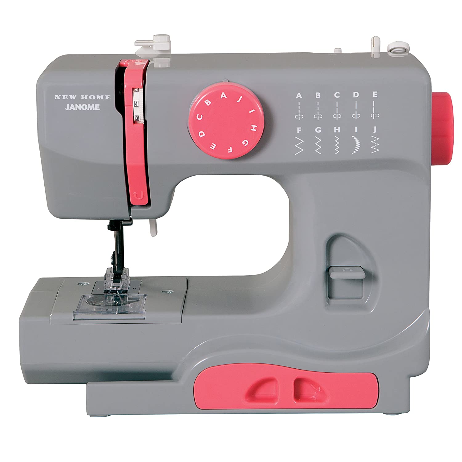 Janome Graceful Gray Basic, Easy-to-Use, 10-Stitch Portable, Compact Sewing Machine 